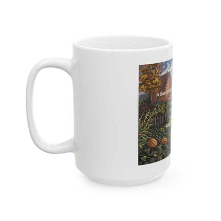 Samhain Autumn Pumpkin Spice Ceramic Mug (11oz & 15oz) — Cozy Fall Harvest Coffee Cup