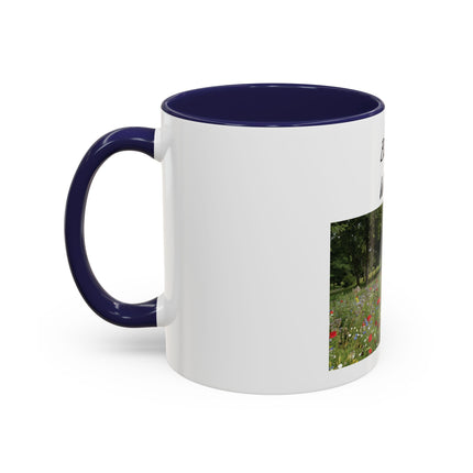 Bloom Wildly Floral Accent Coffee Mug — Inspirational Garden Photo 11/15oz