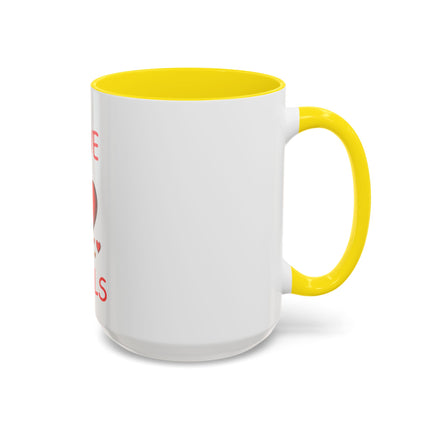 Love Heals Accent Coffee Mug — 11/15oz Heart Healing Gift
