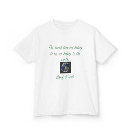 Kids Tee – “We Belong to the Earth” Quote – Eco-Friendly