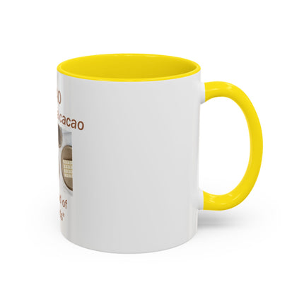 Cacao Coffee Mug – "The Food of the Gods" Botanical Cocoa Illustration (11/15 oz)