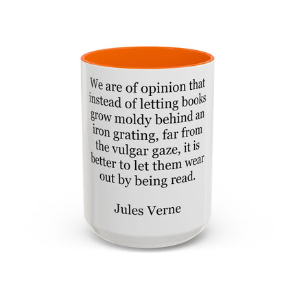 Jules Verne Quote Coffee Mug — Literary Quote Accent Mug (11/15oz)