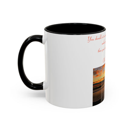 Zen Quote Accent Mug – 11oz Ceramic Cup for Meditation Lovers
