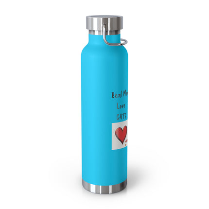 22oz Copper Thermos – Cat Dad Quote – Travel Bottle