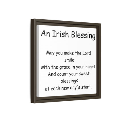 Canvas Wall Art — “An Irish Blessing” Framed Matte Print
