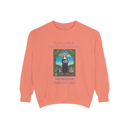 Crazy Cat Lady Sweatshirt – Unisex Garment-Dyed Design