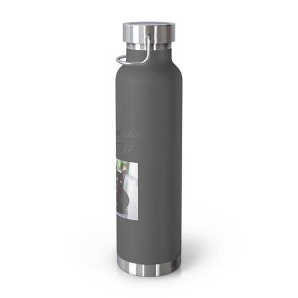 Cat Lover's 22oz Copper Vacuum Insulated Bottle - Inspirational Pet Design