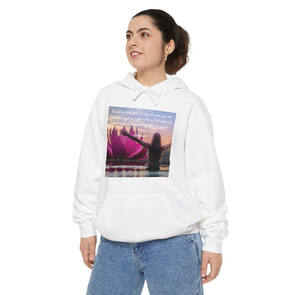 Hoodie — "Knock on the Door to My Soul" Lotus Woman Peace & Rock 'n' Roll Quote