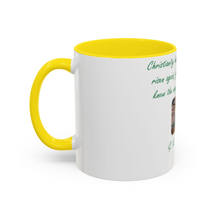 Inspirational Accent Coffee Mug - G.K. Chesterton Quote - 11oz