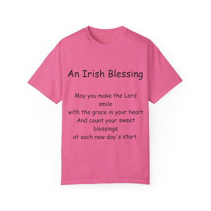 Irish Blessing Tee | Graceful Quote on Soft Garment-Dyed Cotton