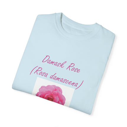 Damask Rose Unisex T-shirt - The Queen of Flowers Design