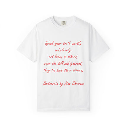 Inspirational Unisex Garment-Dyed T-Shirt - 'Speak Your Truth' Quote
