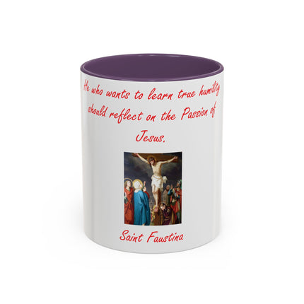 Inspirational Coffee Mug – Humility Quote – 11oz Accent