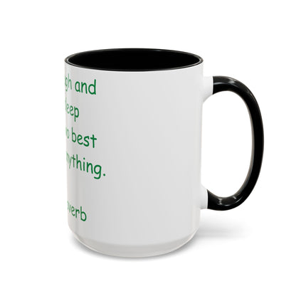 Irish Proverb Mug – “Laugh & Sleep” – 15oz Ceramic Drinkware