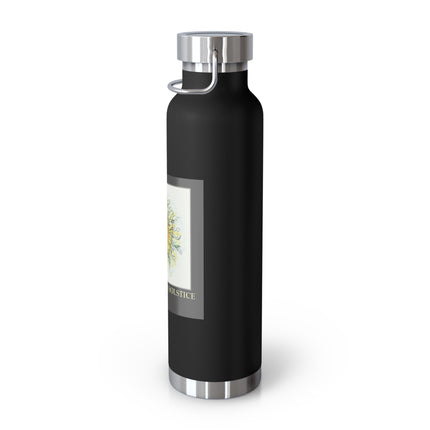Happy Summer Solstice Copper Vacuum Bottle — 22oz Sun & Greenery