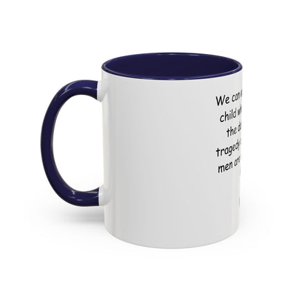 Plato Quote Accent Coffee Mug - "Afraid of the Light" Philosophical Ceramic Mug