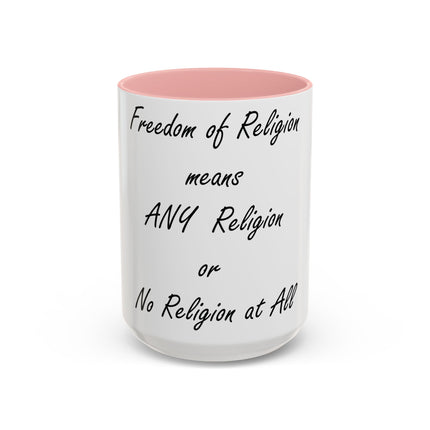 Freedom of Religion Mug – 15oz Ceramic Accent Cup for All Beliefs