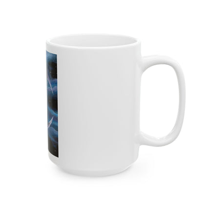 Moonlit Cats Ceramic Mug — Whimsical Nighttime Art Coffee Cup (11oz/15oz)