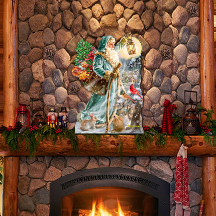 Saint Nicholas Christmas Door Decor by D. Gelsinger - Christmas Santa Snowman Decor - 8461067H-DG-1