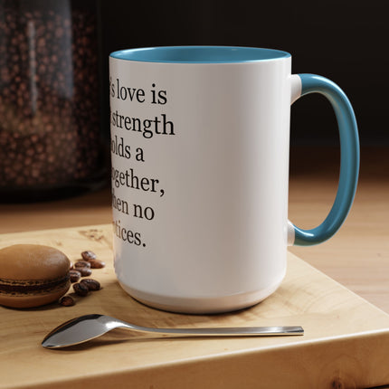 Father's Love Coffee Mug – 'A father's love is the quiet strength...' Gift for Dad, Father's Day