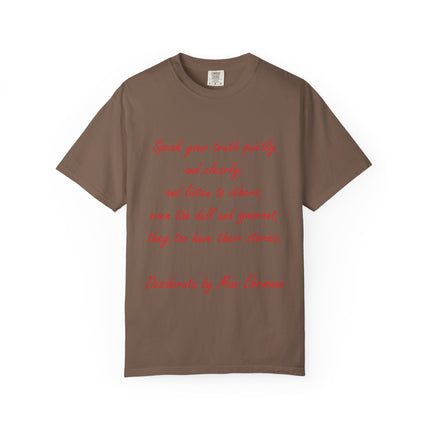 Inspirational Unisex Garment-Dyed T-Shirt - 'Speak Your Truth' Quote
