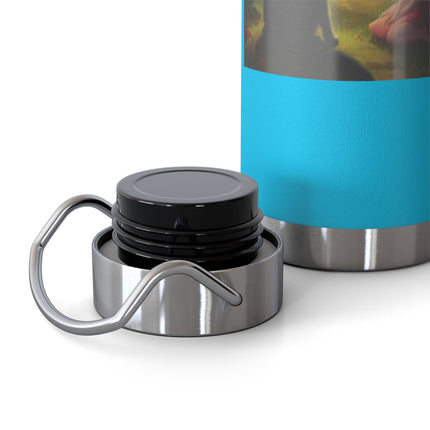 22oz Insulated Bottle — Enchanted Forest Cat & Girl Illustration