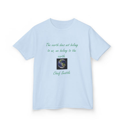 Kids Tee – “We Belong to the Earth” Quote – Eco-Friendly