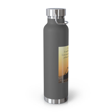 Inspirational Copper Vacuum Insulated Bottle | 22oz Travel Mug for Adventure Lovers