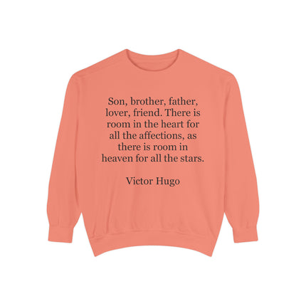 Victor Hugo Quote Sweatshirt — 'Son, brother, father...' Cozy Literary Crewneck