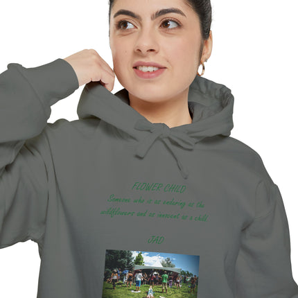 Flower Child Hoodie — 1960s Festival Wildflower Photo Design