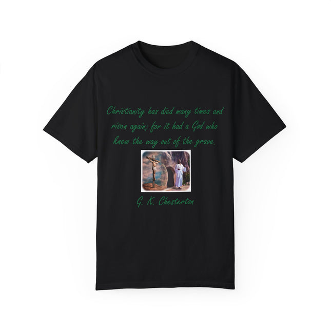 Chesterton Quote T-Shirt – Resurrection Design – Unisex Tee