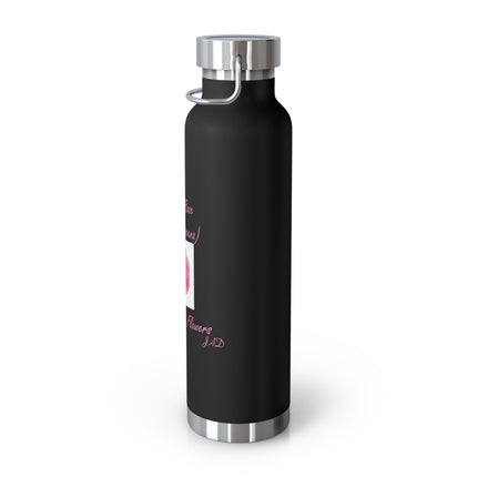 Damask Rose Insulated Bottle - 22oz - Floral Design - Perfect for Nature Lovers