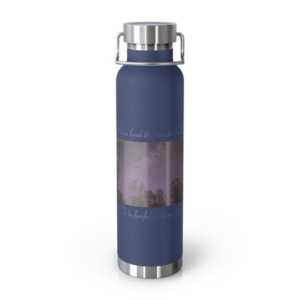 Starry Night Insulated Water Bottle - 22oz, Inspirational Quote
