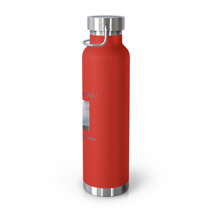 Skydiver "Minds Are Like Parachutes" Copper Water Bottle — 22oz Vacuum Insulated