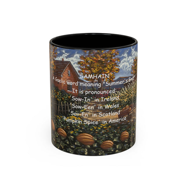 Samhain Accent Mug – 11oz Ceramic Cup with Pumpkin Spice Wit
