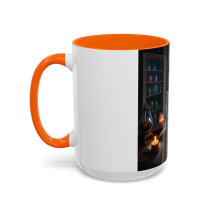 Magical Cats Accent Mug – 15oz – Cozy Gift for Cat & Book Lovers