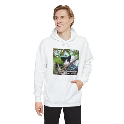 Hoodie — "Be Kind to Feral Cats" Rescue Cat Graphic Hoodie