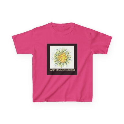 Kids Summer Solstice Tee - Happy Sun Design for Celebrations