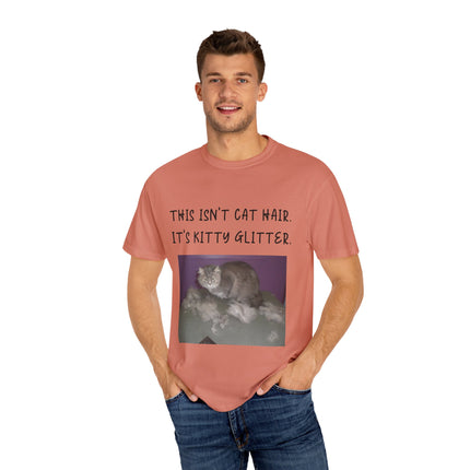 Kitty Glitter T-Shirt – Unisex Cat Lover Tee with Playful Quote