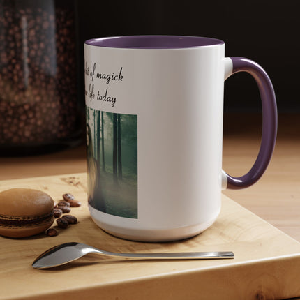 Magick Forest Accent Coffee Mug — "May a little bit of magick float into your life today"