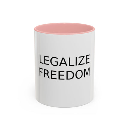 Legalize Freedom Accent Coffee Mug – Colored Handle 11/15oz