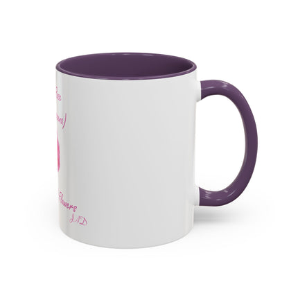 Damask Rose Coffee Mug — "The Queen of Flowers" Botanical Tea Cup
