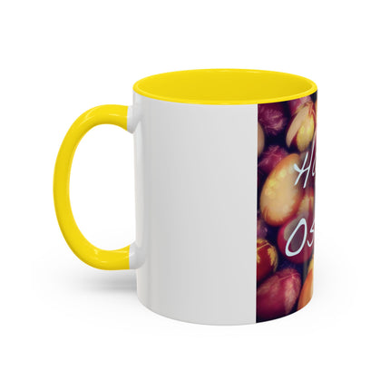 Ostara Accent Mug – 11oz Ceramic Cup with Colored Egg Design