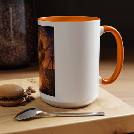 Mug — Pagan Bonfire Coffee Mug with Inspirational Beltane Quote