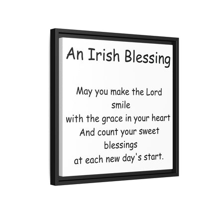 Canvas Wall Art — “An Irish Blessing” Framed Matte Print