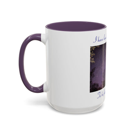 Starry Night Inspirational Coffee Mug – 15oz Accent Cup with Poetic Quote