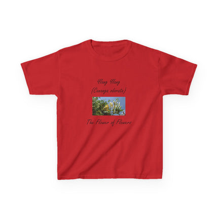 Ylang Ylang Kids Cotton Tee – “Flower of Flowers” Graphic Shirt