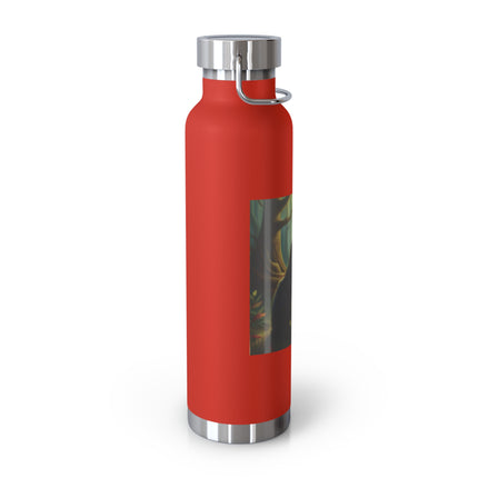 22oz Insulated Bottle — Enchanted Forest Cat & Girl Illustration