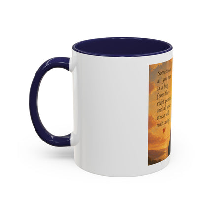 Sunshine Hug Coffee Mug — "Sometimes all you need is a hug..." Inspirational Ceramic Mug (11/15oz)