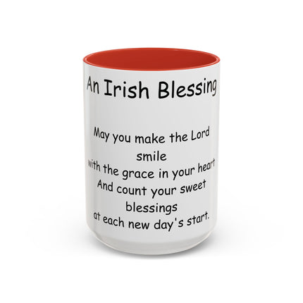 Irish Blessing Accent Mug | 15oz Ceramic Gift for Friends & Family